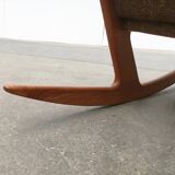 Mid-century model 100 rocking chair in Danish teak by Søren Georg Jensen for Kubus Møbler, 1960s.
