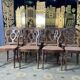 Suite of 12 Louis Philippe period chairs in walnut and canning