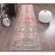 1970s Turkish Hand-Knotted Wool Cotton Pink Runner 81x380