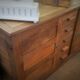 Buffet de sinistré René Gabriel vintage pieds compas