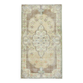 Light Yellow & Brown Turkish Rug, 114x204Cm
