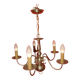 five-armed chandelier in white metal