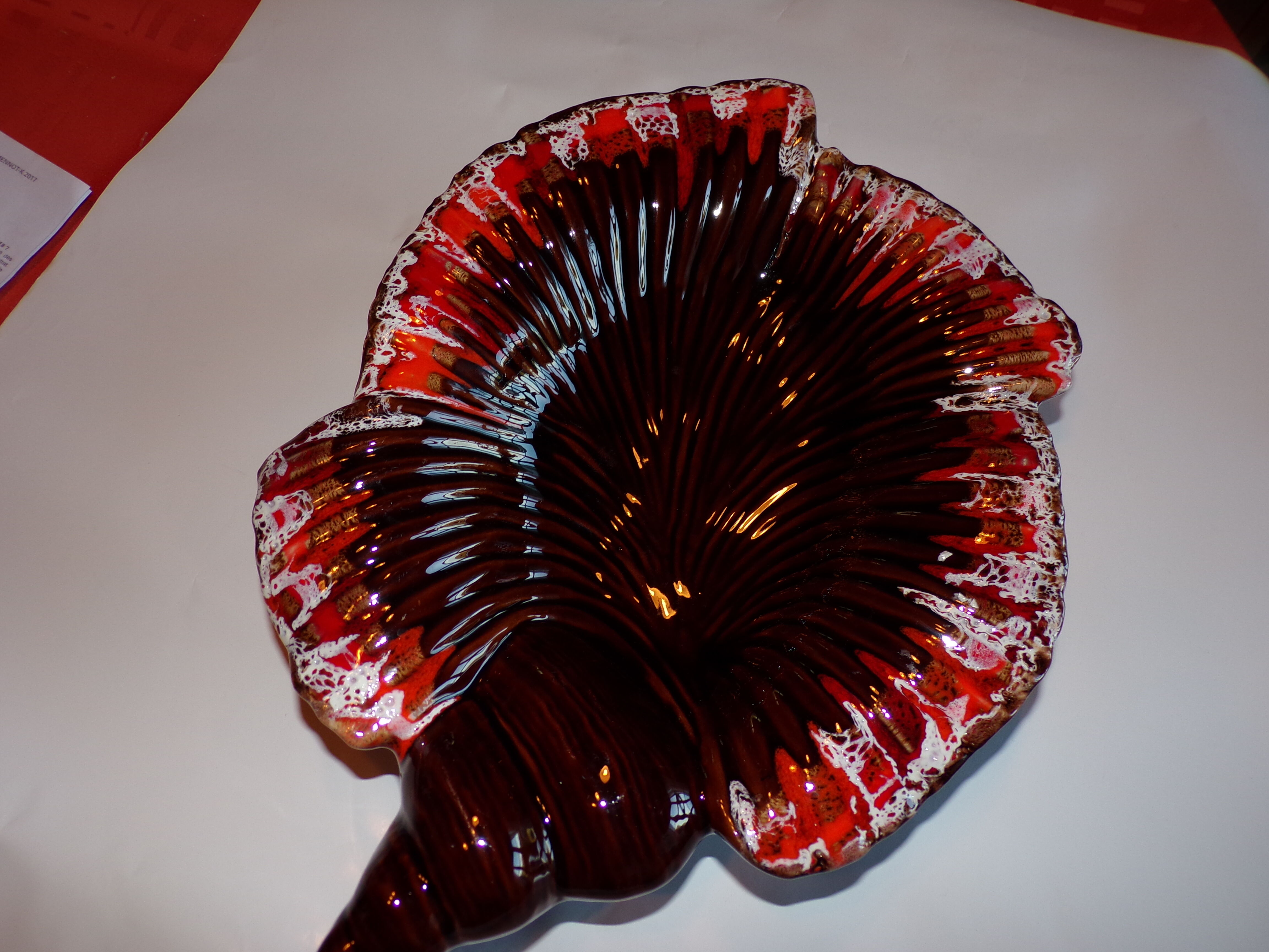 Dish Vallauris Red Brown