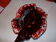 Plat Vallauris rouge marron
