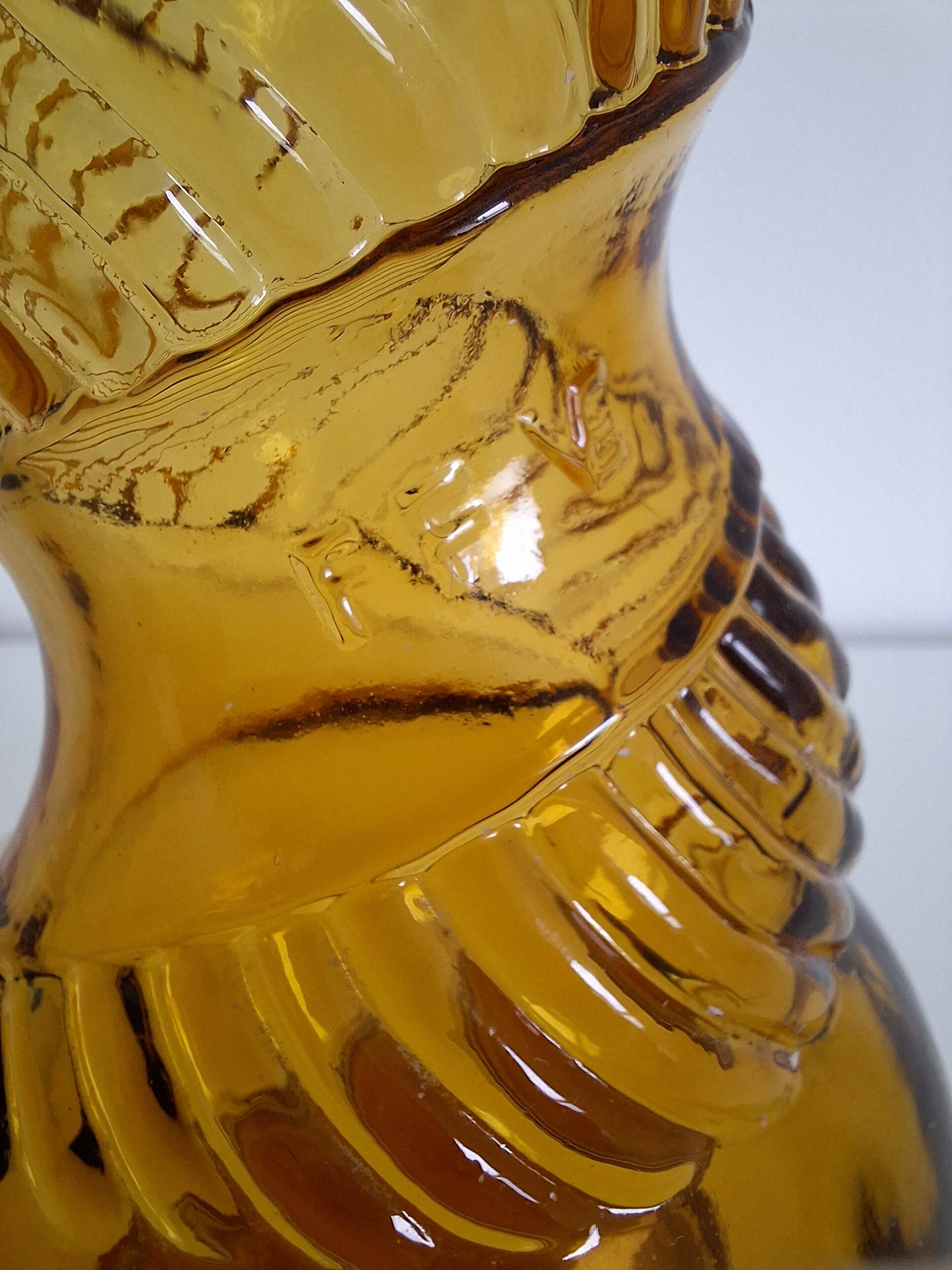 Vintage amber candle holder