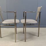 Post modern dining chairs by Belgo chrom, set of 6 - 1980s