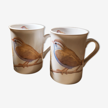 Duo de mugs en porcelaine anglaise