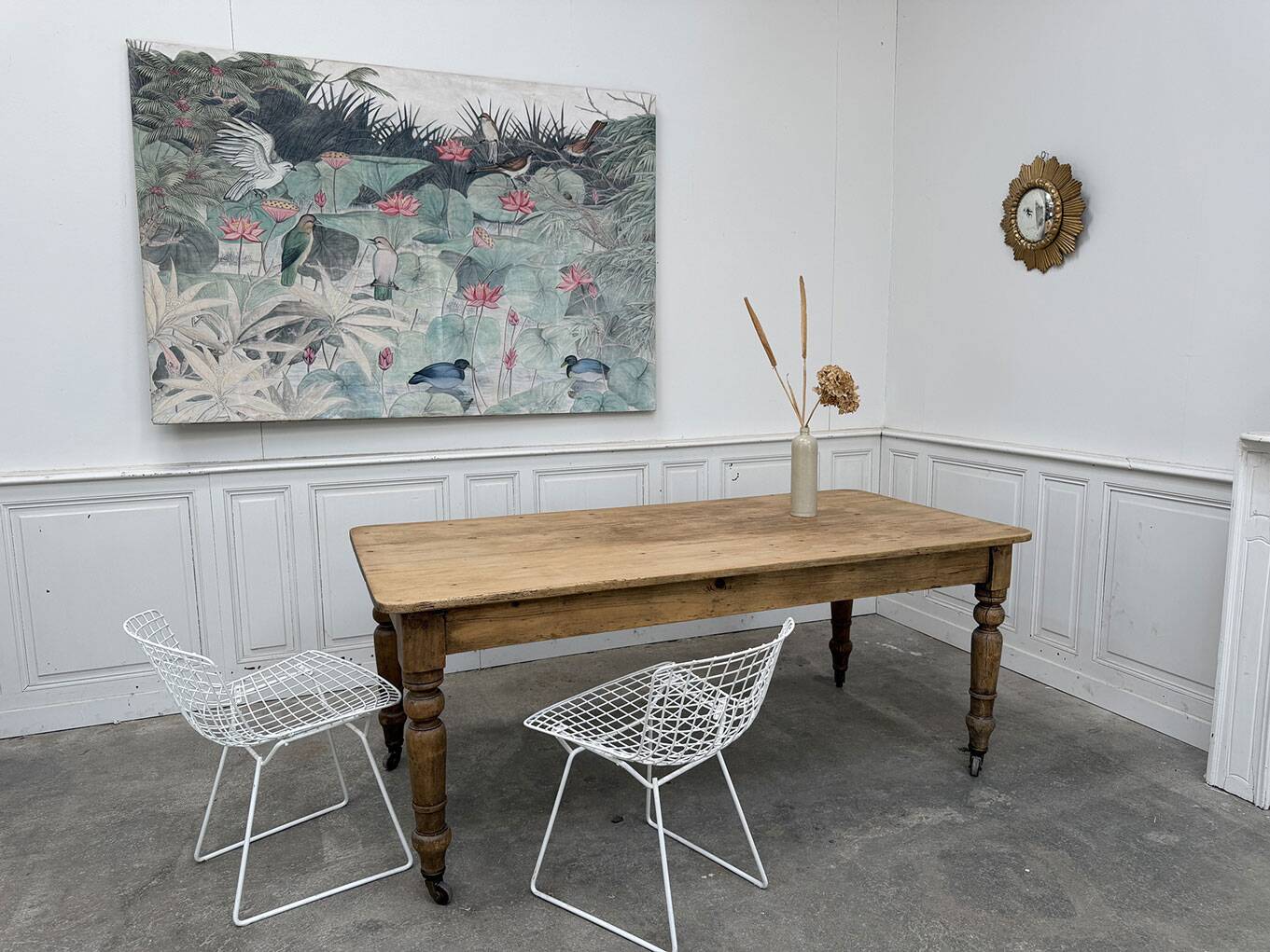 Table de travail ou drapier 1920 sur roulettes