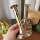Duo of brass candlesticks