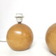 Paire de pieds de lampes en bois