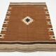 4x5 Vintage Oriental Brown Kilim Rug, 118x163Cm