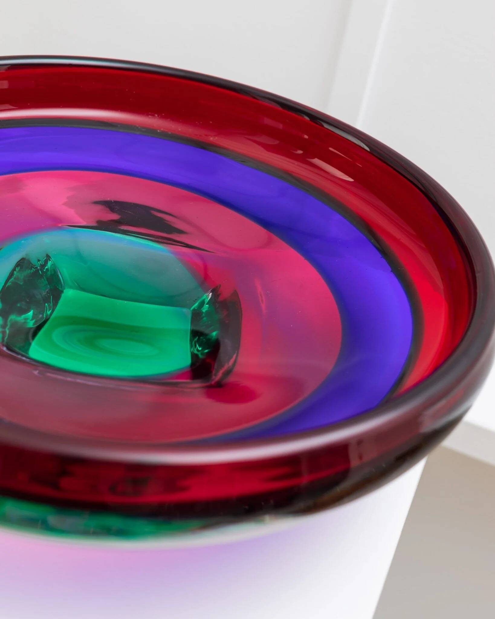 Bol en verre de Murano multicolore par Fulvio Bianconi pour Gino Mazzega - Grand art en verre italien des années 1960