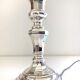 Silver metal candlestick lamp foot