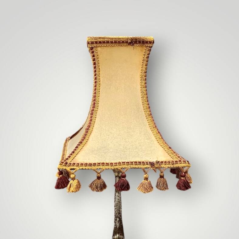 Vintage Fish Side Lamp - Grey Marble Base and Brass Fish