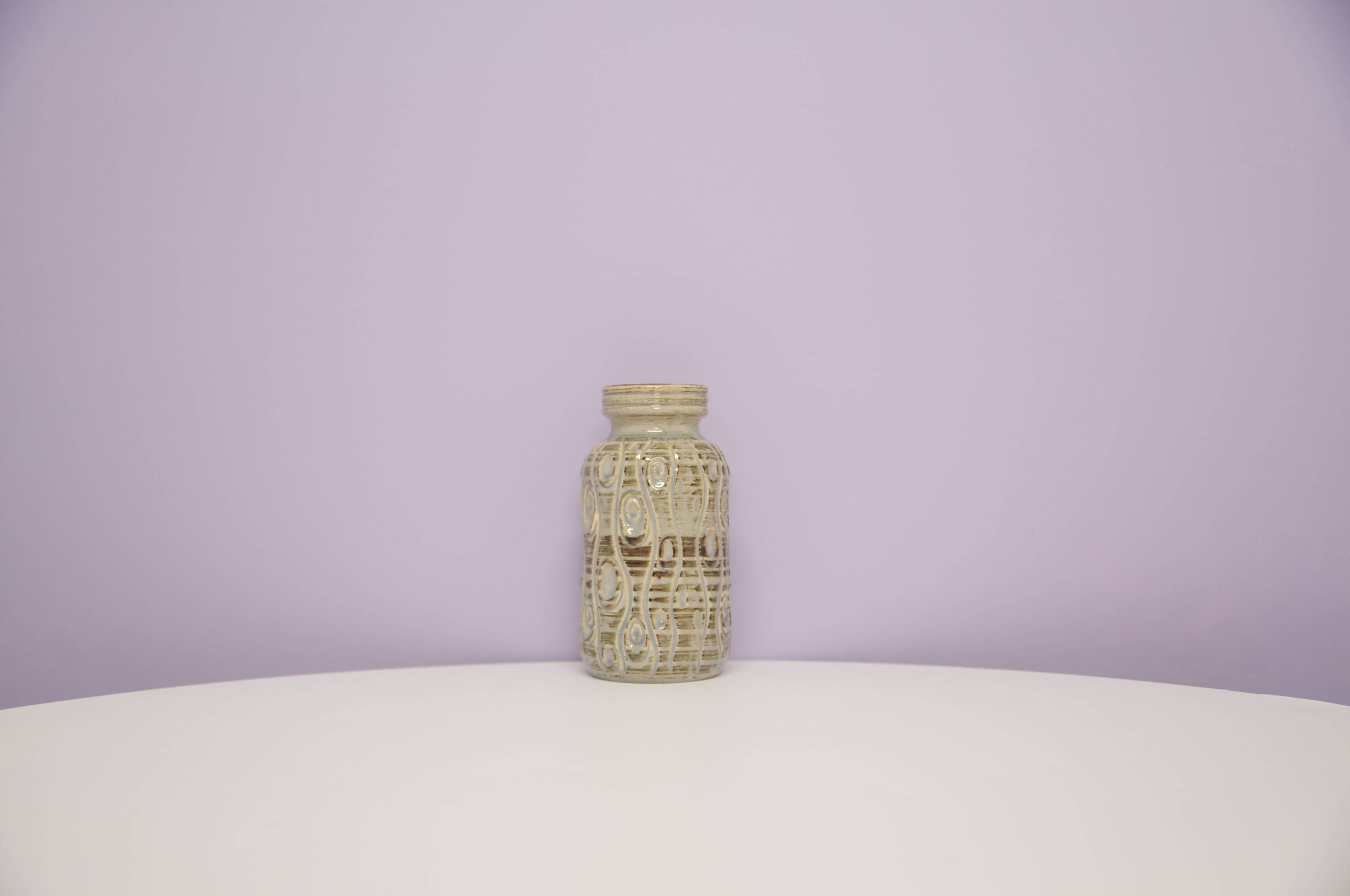 Vintage taupe west germany vase scheurich