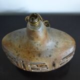 Vintage signed lamp base, openwork ceramic.