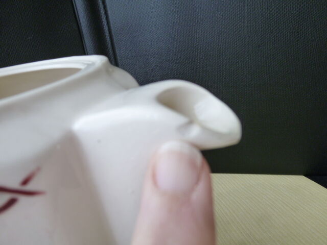 Old coffee maker, pourer in half porcelain of Badonviller