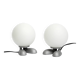 Pair of 1990s table lamps with a cast aluminum base by Sompex
