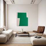 Contemporary art on canvas "verdant stillness" by Bodasca