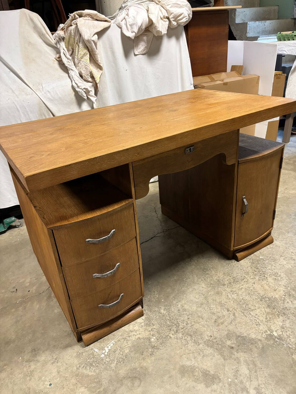 Solid wood desk