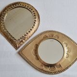 Set of two vintage Moroccan mirrors, 19 cm