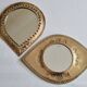 Ensemble de deux miroirs marocains vintage, 19 cm