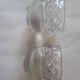 Salt and pepper in cut glass.