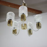 Mid-century glass chandelier,Kamenický Šenov 1970´s.