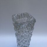 Brutalist glass vase 1970