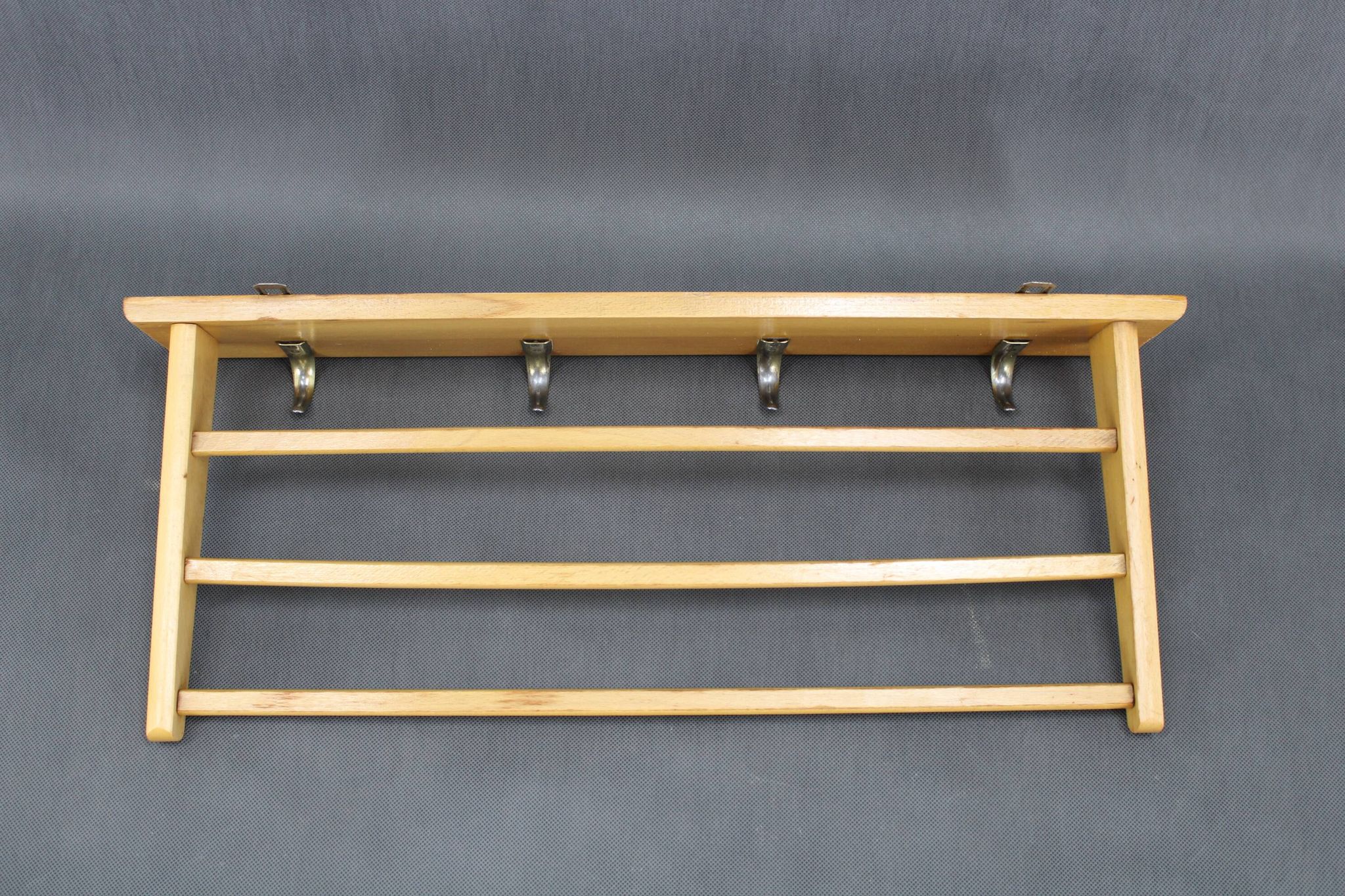 1960s Pair of Mid-century Wooden Wall Hangers, Czechoslovakia