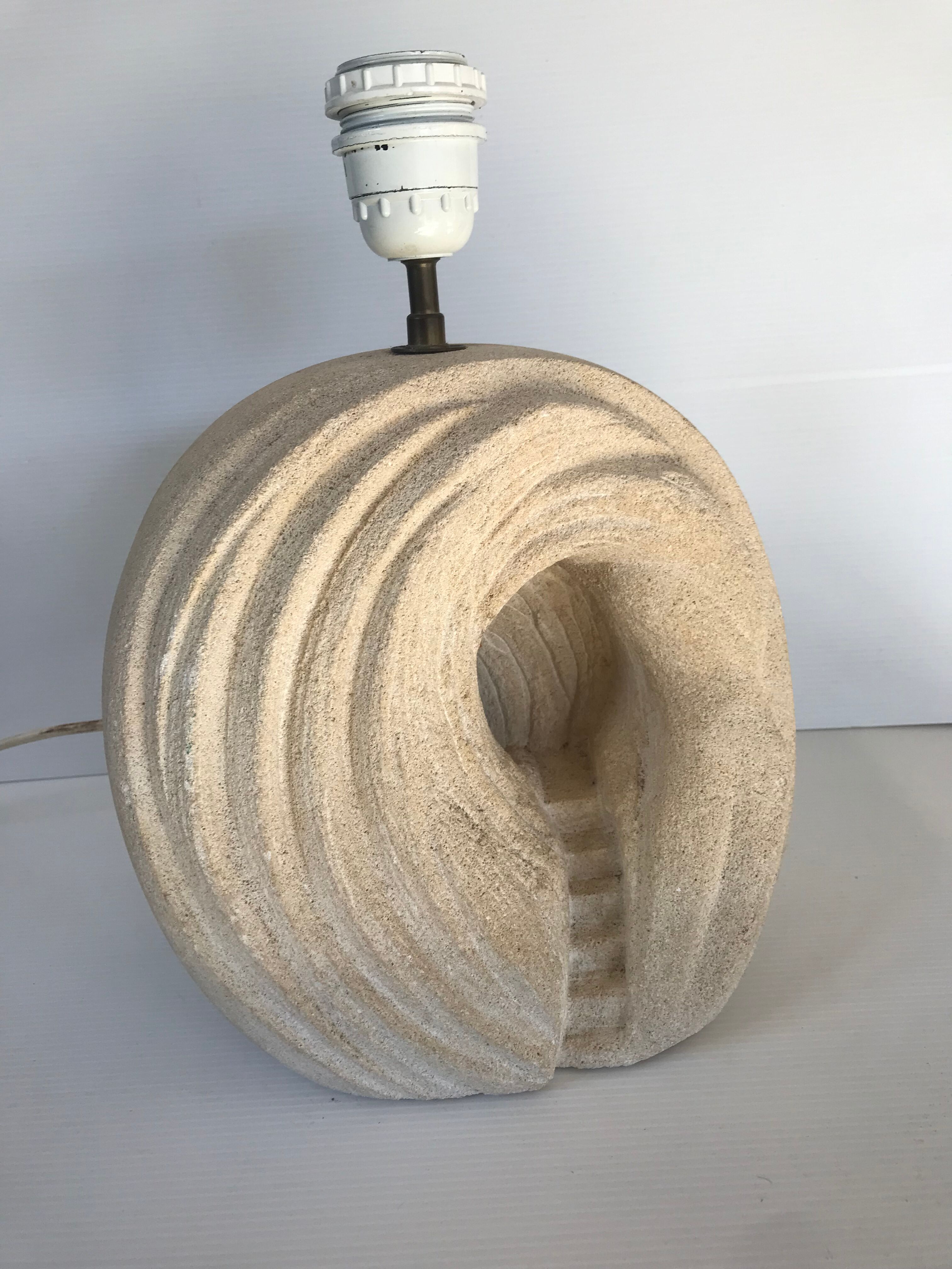 Stone lamp Arsène Galisson