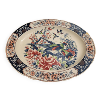 Grand plat japonais aux oiseaux