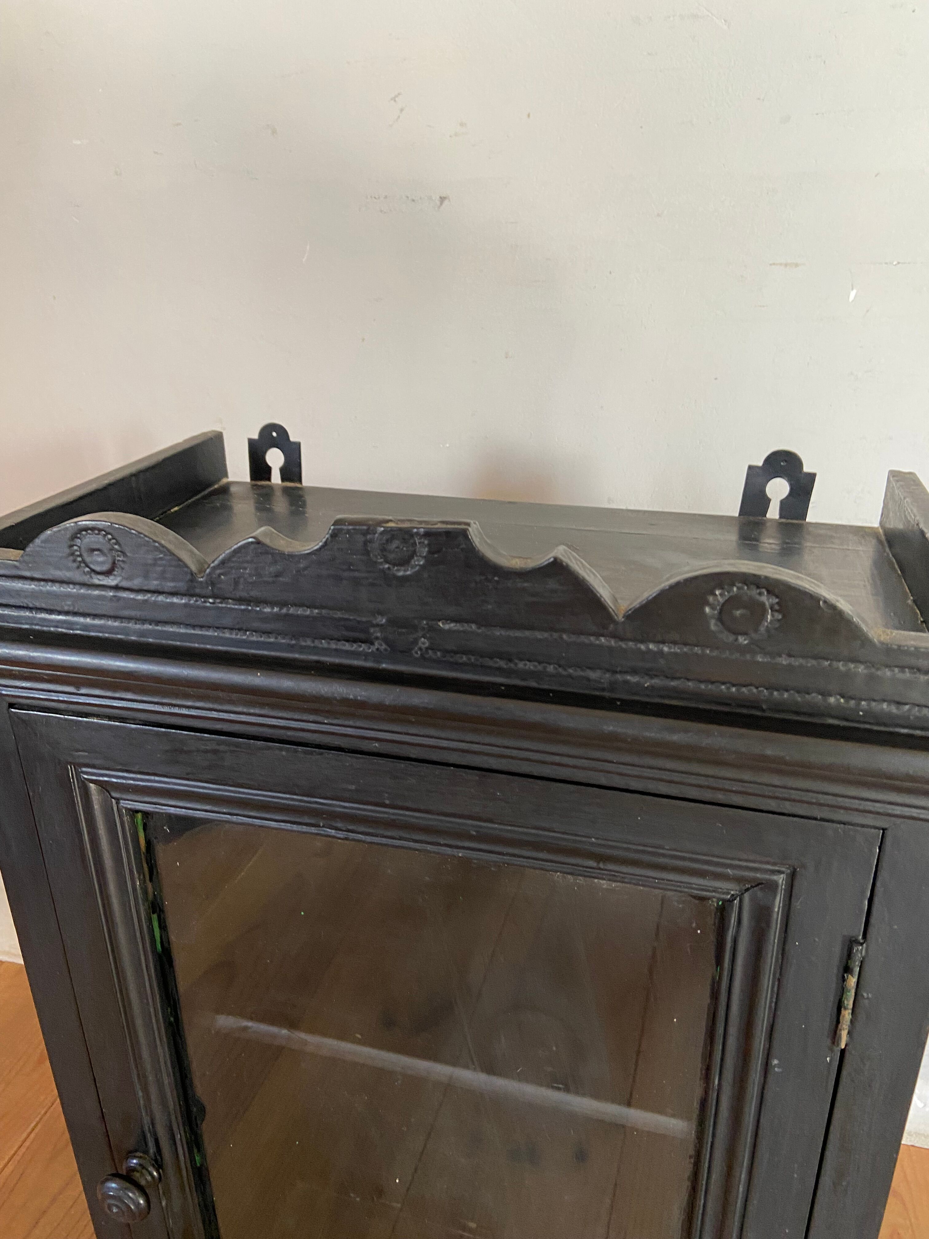Black antique medicine cabinet