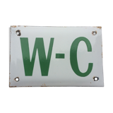 Plaque emaillée "wc"