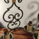 Pair of antique wrought iron wall lights gilbert poillerat baroque 1940