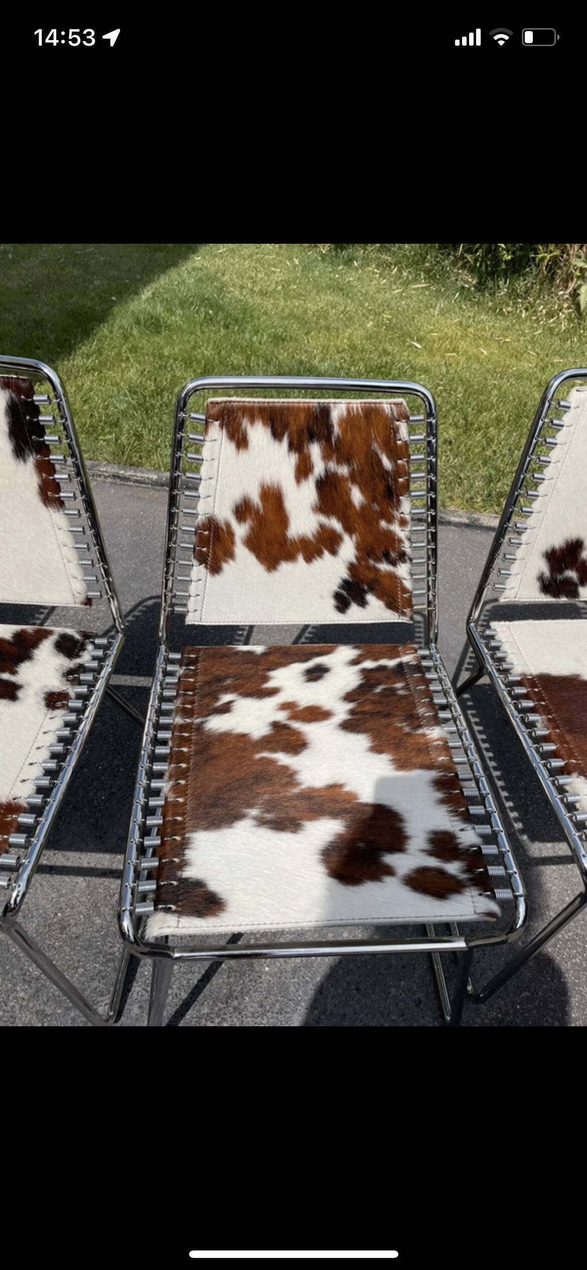Cowhide chairs