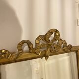 Important 19th Century Beveled Mirror with Pediment - Louis XVI Style - 81cm X 163cm