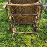Transat chaise longue rotin