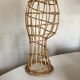 Rattan mannequin head 1960