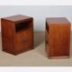 Pair of wooden bedside tables, French work from the 1940s.