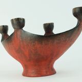 Keramik schale mit kerzenhaltern kunstkeramik conny walther denmark 60s