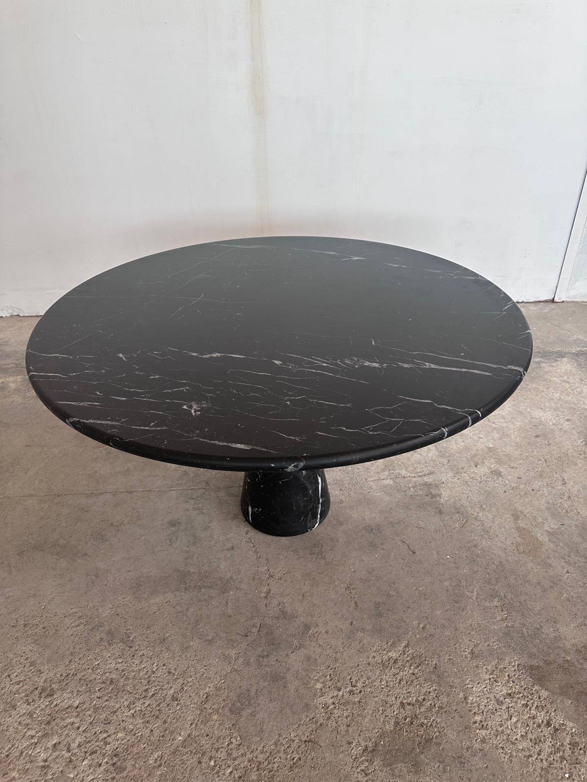 Angelo Mangiarotti M1 dining table Nero Marquina marble 130cm