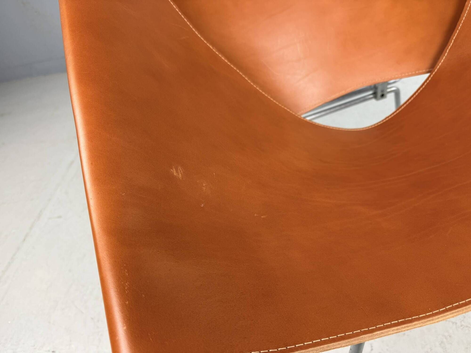 Pierre Paulin AP-14 cognac leather armchair for A. Polak, 1955