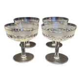 Set of 4 cut crystal cups