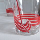 Set of 4 orangeade glasses, Made in Yugoslavia