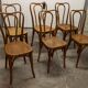 Set of 6 chairs bistro j&j kohn 1900 seat cannage