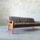 Mid-Century Teak and Leather 3-Seater Sofa from Ekornes, 1970s