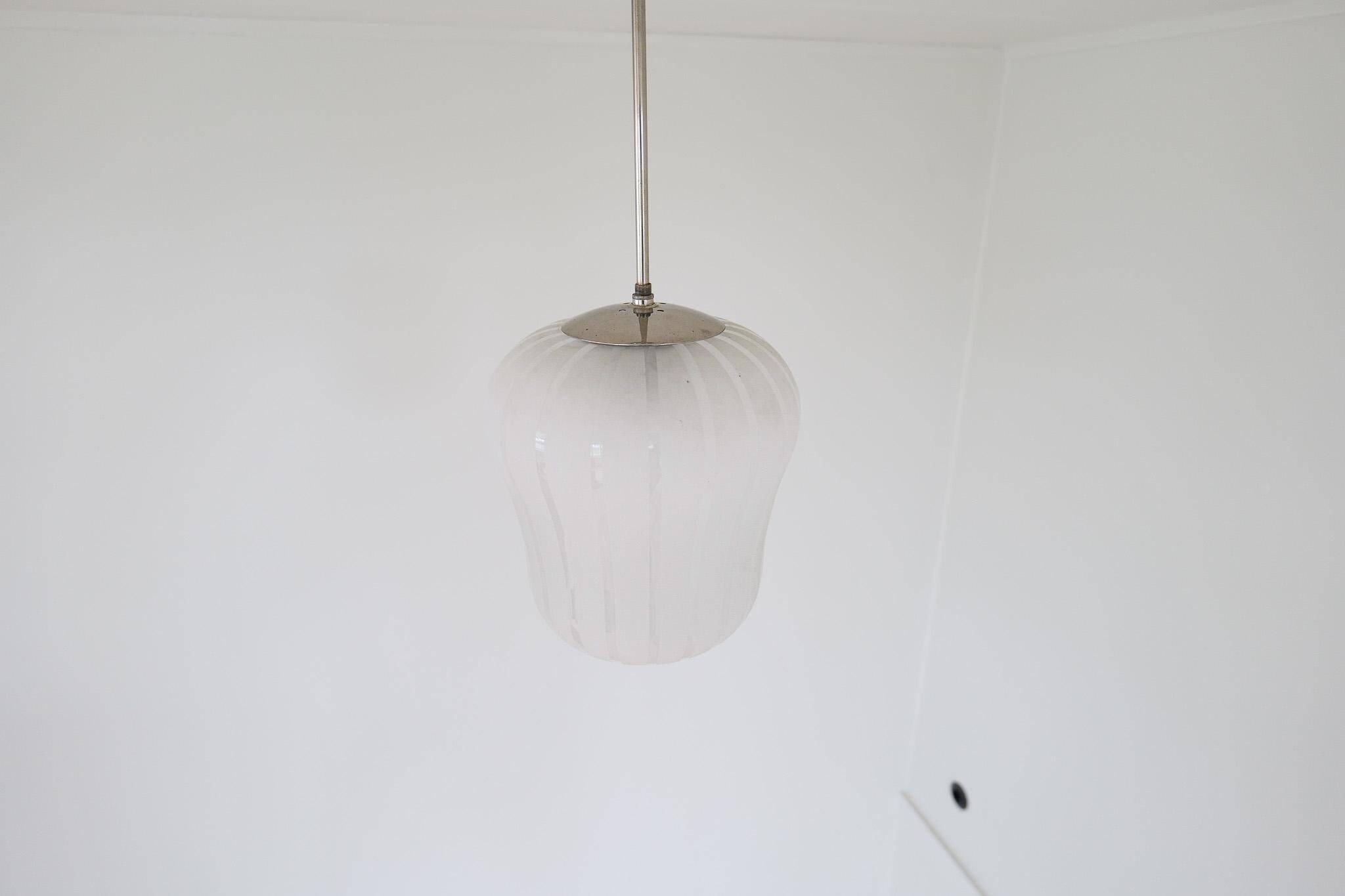 Art Deco Modern Suspension Swedish Böhlmakrs Harald Notini Sweden 1940s