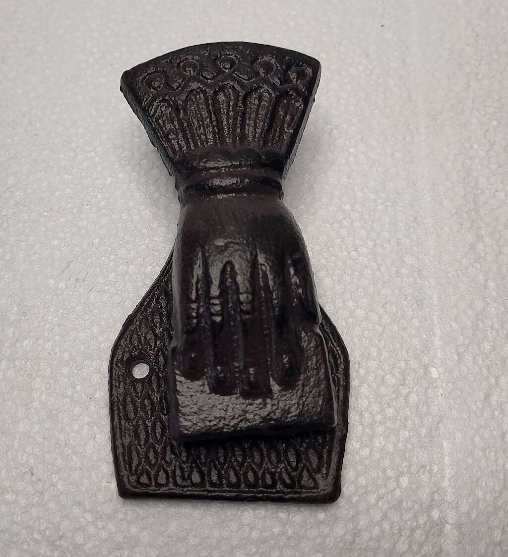 Door Knocker Fatima Hand Cast Iron Victorian Style