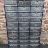 Meuble d'Archivage industriel 30 clapets Strafor 1920s
